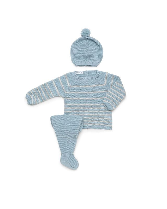 Set coprifasce, ghettina e cappellino con pompon - NUOVA COLLEZIONE JULIANA A/I 2026-27