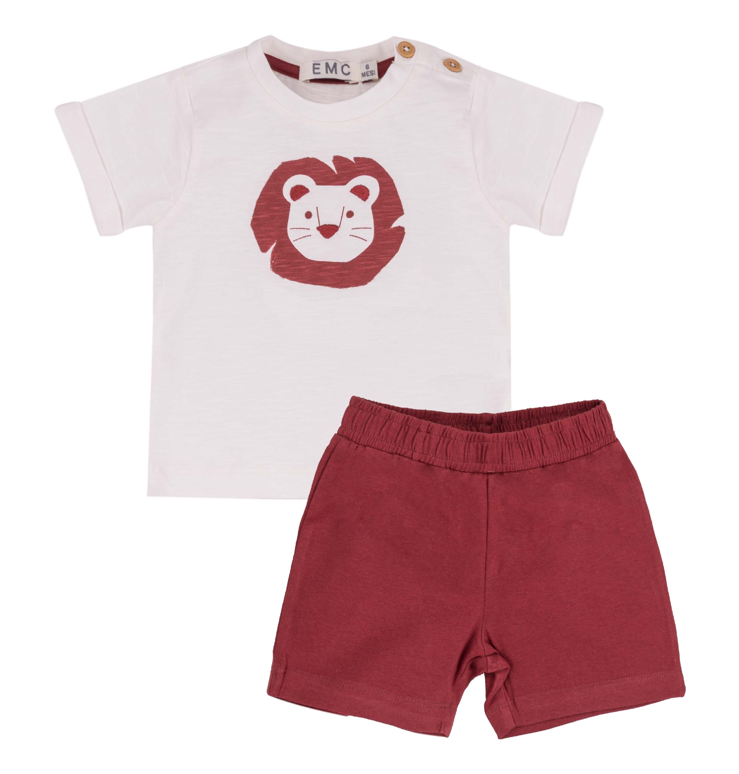 Set t-shirt manica corta + pantaloni corti in jersey stretch - NUOVA COLLEZIONE EMC P/E 2025