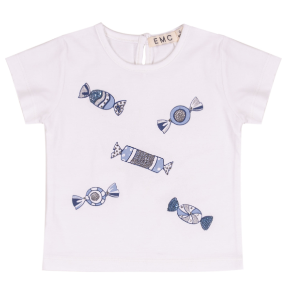 T-shirt manica corta con stampa caramelle - NUOVA COLLEZIONE EMC P/E 2026