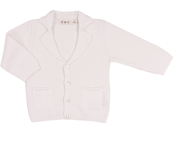 Cardigan in maglia di cotone con colletto a scialle - NUOVA COLLEZIONE EMC P/E 2026