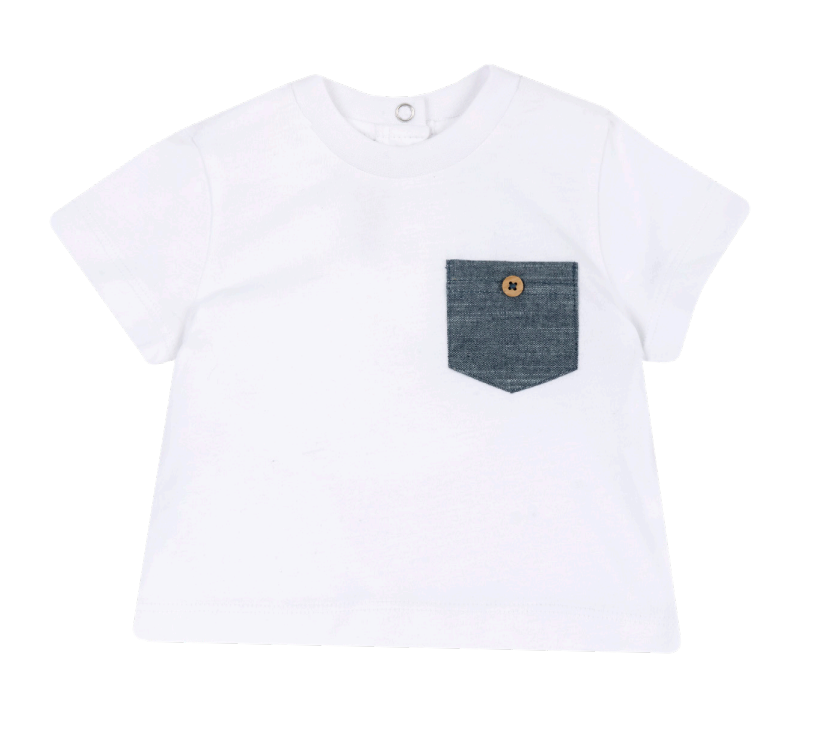 T-shirt manica corta con taschina - NUOVA COLLEZIONE CHICCO P/E 2024