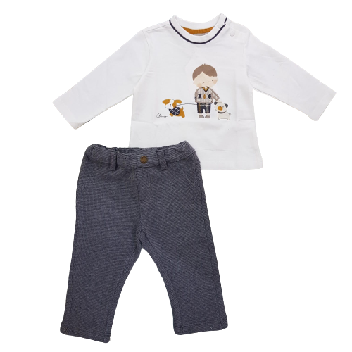 Set t-shirt caldo cotone e pantaloni lunghi - NUOVA COLLEZIONE CHICCO A/I 2024