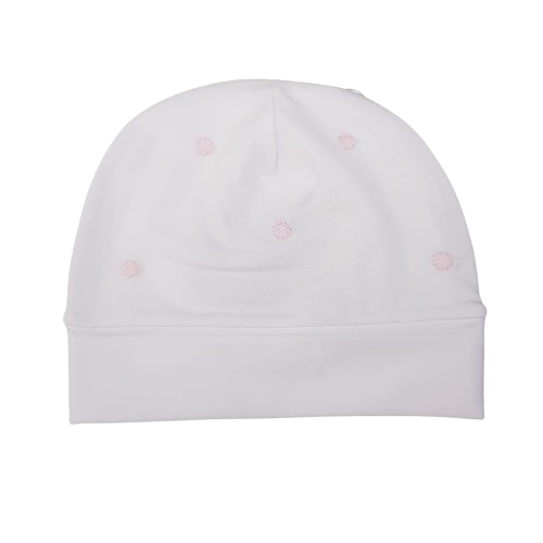Cappello di jersey stretch con piccoli pois - NUOVA COLLEZIONE LALALU' P/E 2024