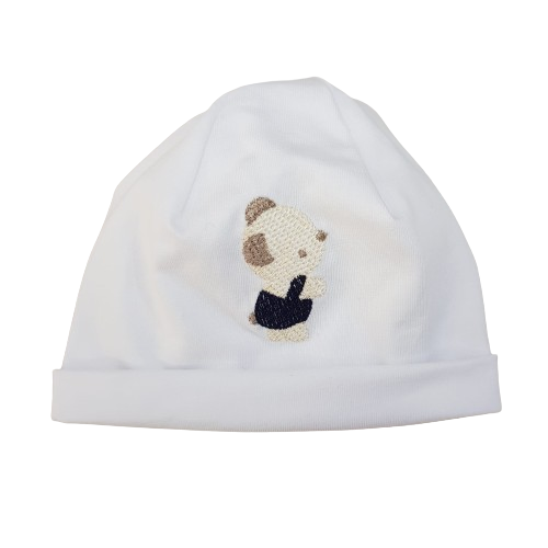 Cappello con tenero orsetto ricamato - NUOVA COLLEZIONE BARCELLINO P/E 2024
