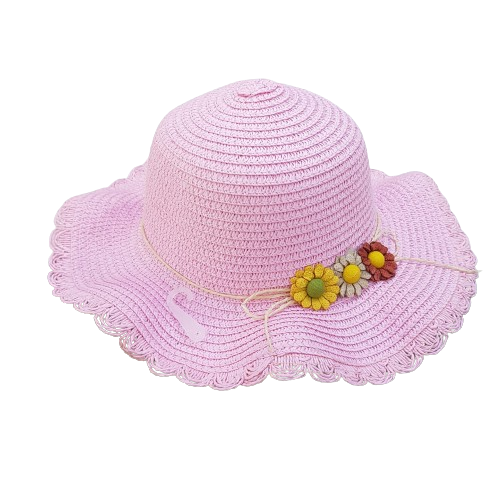 Cappello di paglia con fiorellini colorati - COLLEZIONE TENEREZZE