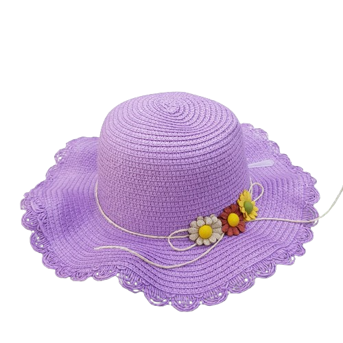 Cappello di paglia con fiorellini colorati - COLLEZIONE TENEREZZE