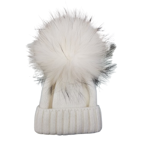 Cappello in lana e cashmere con pompon - NUOVA COLLEZIONE CAPPELLERIA ITALIANA