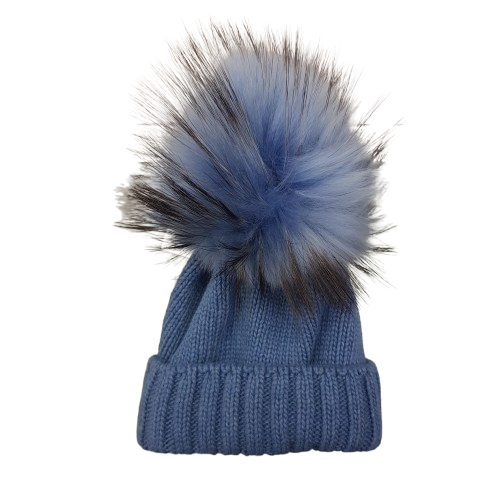 Cappello in lana e cashmere con pompon - NUOVA COLLEZIONE CAPPELLERIA ITALIANA