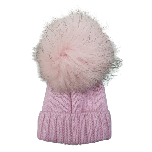 Cappello in lana e cashmere con pompon - NUOVA COLLEZIONE CAPPELLERIA ITALIANA