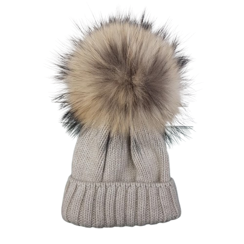 Cappello in lana e cashmere con pompon - NUOVA COLLEZIONE CAPPELLERIA ITALIANA
