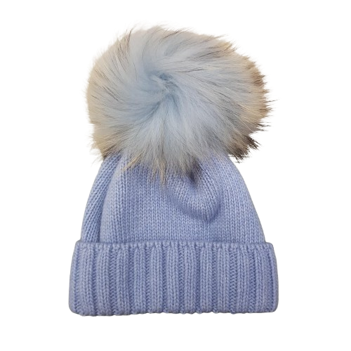 Cappello in lana e cashmere con pompon - NUOVA COLLEZIONE CAPPELLERIA ITALIANA