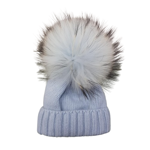 Cappello in lana e cashmere con pompon - NUOVA COLLEZIONE CAPPELLERIA ITALIANA