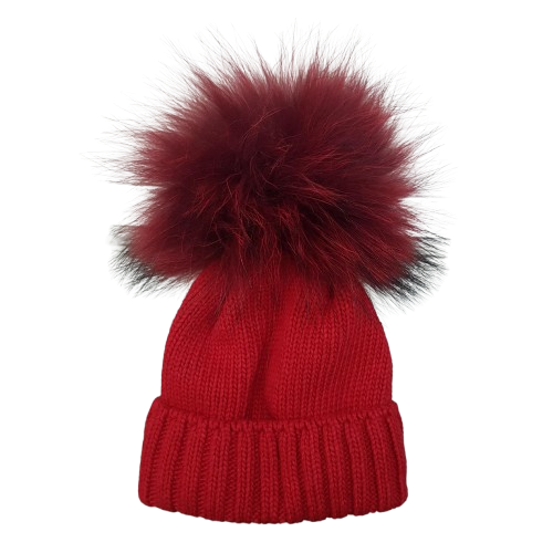 Cappello in lana e cashmere con pompon - NUOVA COLLEZIONE CAPPELLERIA ITALIANA