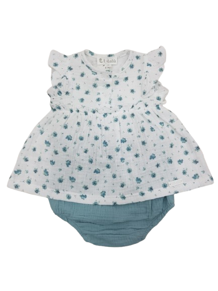 Completo in mussola camicia + culotte - NUOVA COLLEZIONE LALALU' P/E 2026