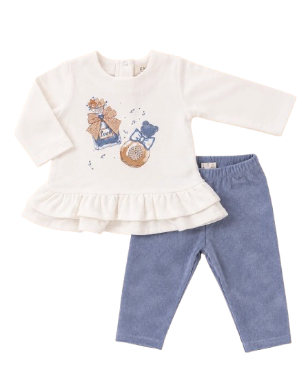 Completo in felpa e leggings effetto scamosciato - NUOVA COLLEZIONE EMC A/I 2026-27