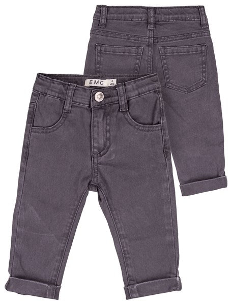 Pantalone in cotone stretch con risvolto fisso - NUOVA COLLEZIONE EMC A/I 2026-27