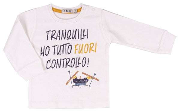 Maglia manica lunga caldo cotone con simpatica frase - NUOVA COLLEZIONE EMC A/I 2026-27