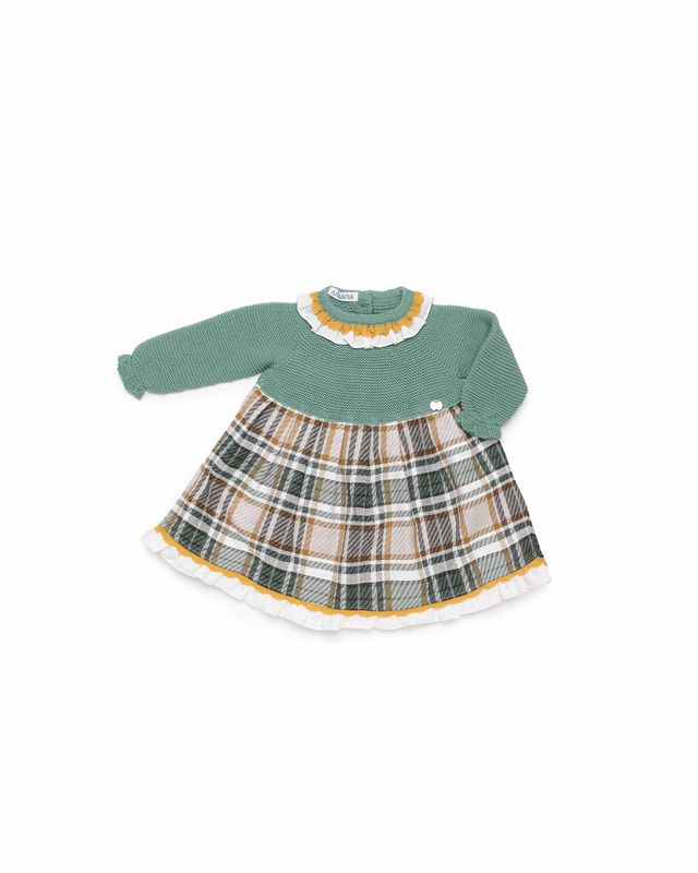 Abito in maglia e tessuto tartan - NUOVA COLLEZIONE JULIANA A/I 2026-27